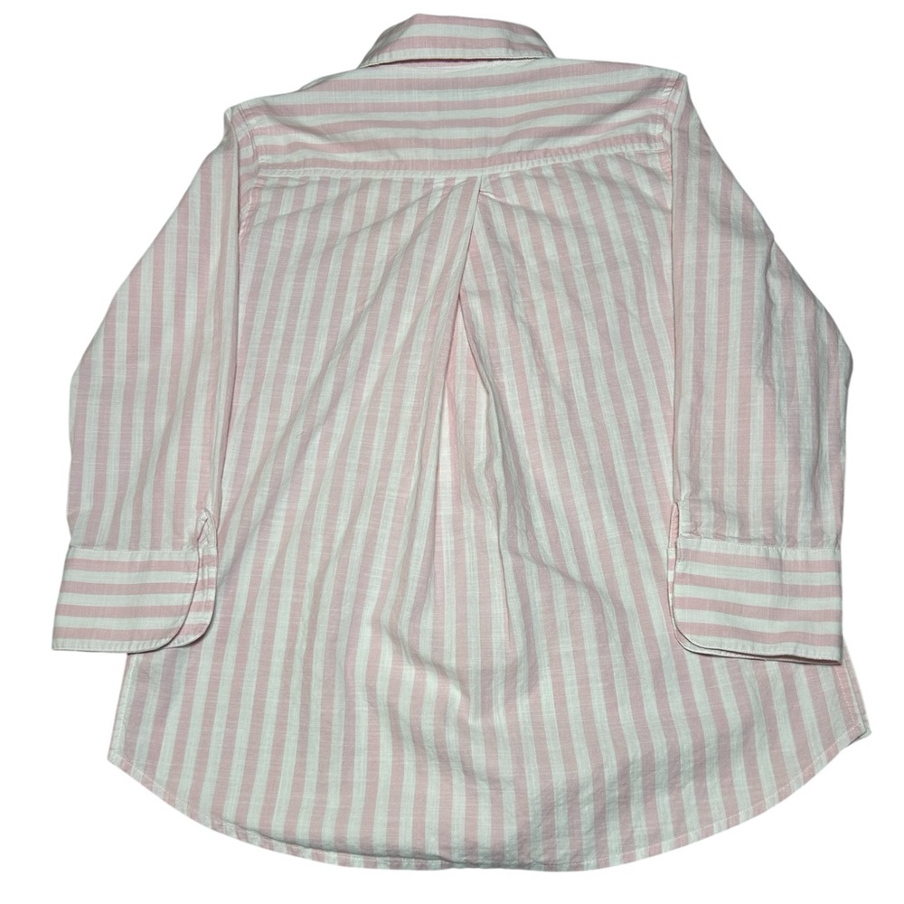 Vineyard Vines Women S Pink White Stripe Popover Tunic Blouse Preppy Coastal Top - Picture 2 of 7